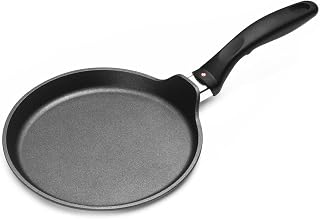 Swiss Diamond 10.25" Crepe Pan HD Nonstick Diamond Coated Aluminum Crepe Pan Dishwasher Safe and Oven Safe, Grey