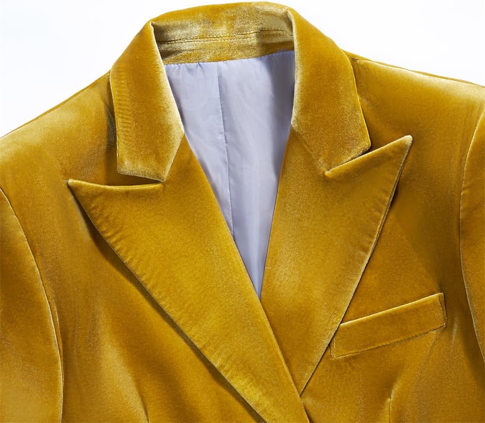 Plus Size Womens Velvet Suits 2 Piece Pant Suits Womens Tuxedos Pantsuits Set Women Business Pant Suit Work Office