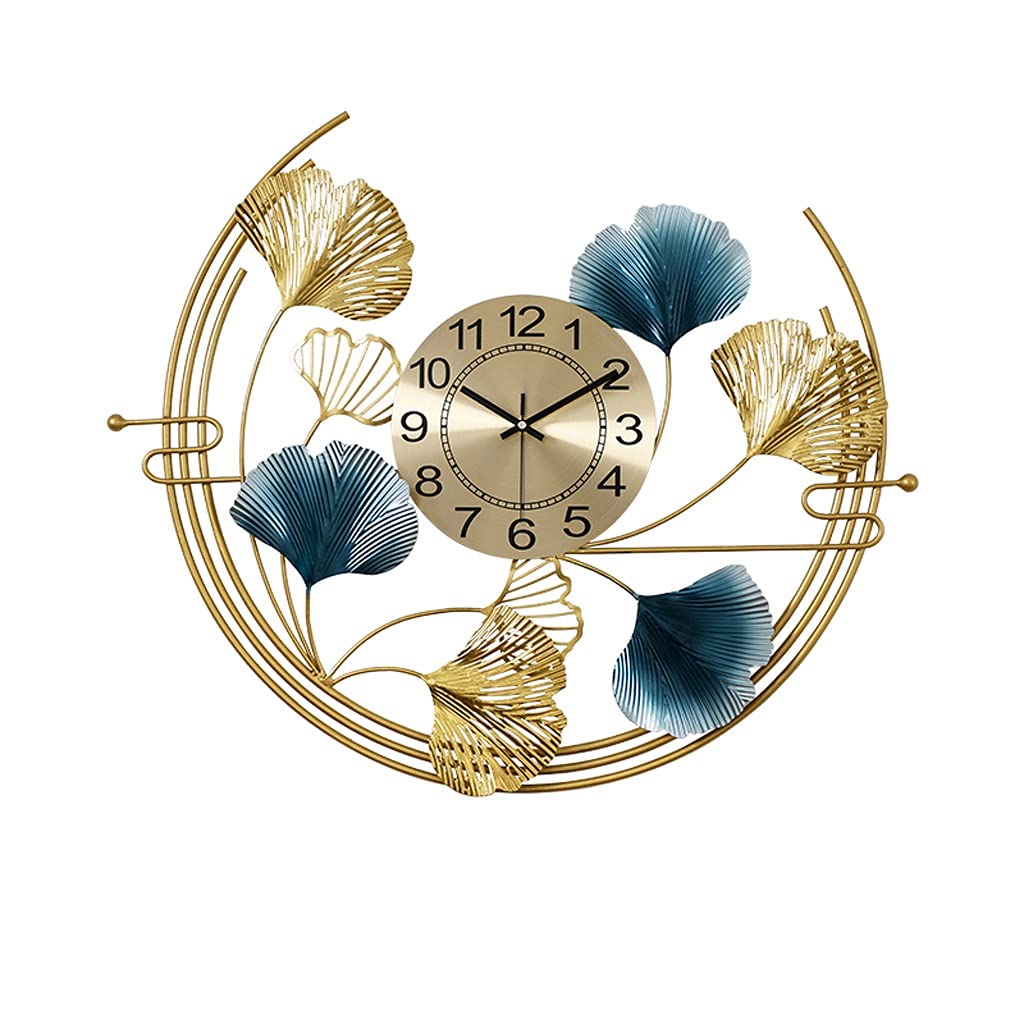 Dveggee One Color Chinese-Style Wall Clock Silent Digital Metal Modern Mechanism Wall Clock Home Deco
