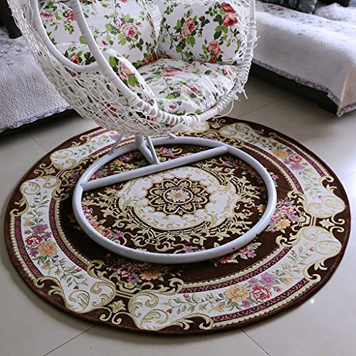 Tapis rond salon europeen au tissage jacquard haut de gamme