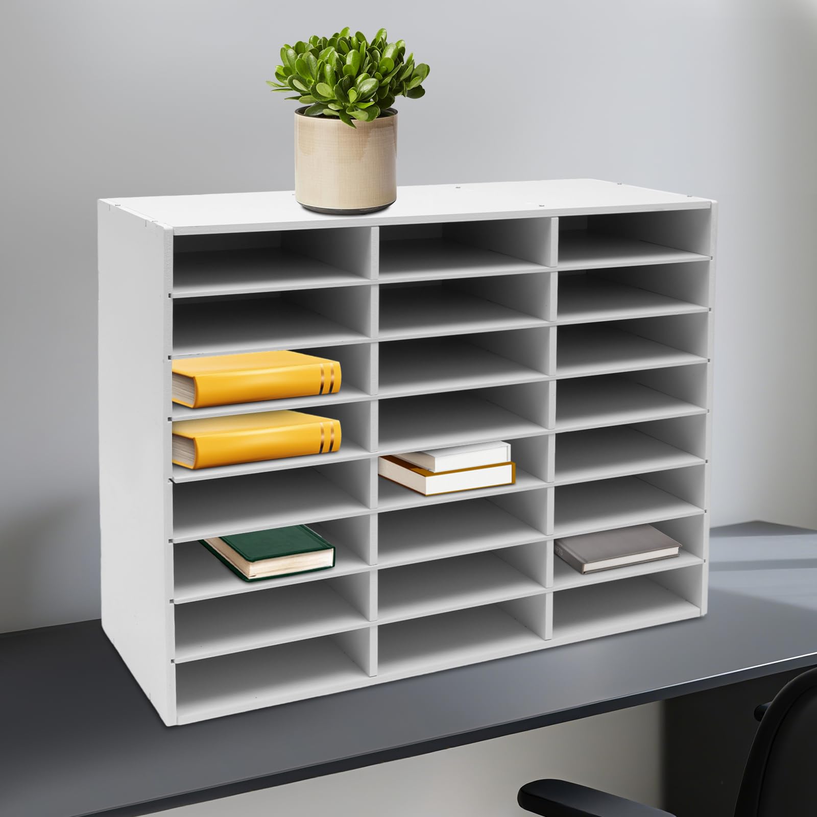 Organizer per letteratura, 24 scomparti, organizer da scrivania