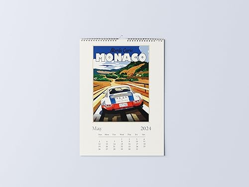 Miniatura 6 de Calendario de pared de viaje 2024  Diseño de póster de destinos de viaje  Calendario de pared grande  Pósteres de viaje vintage calendario de pared