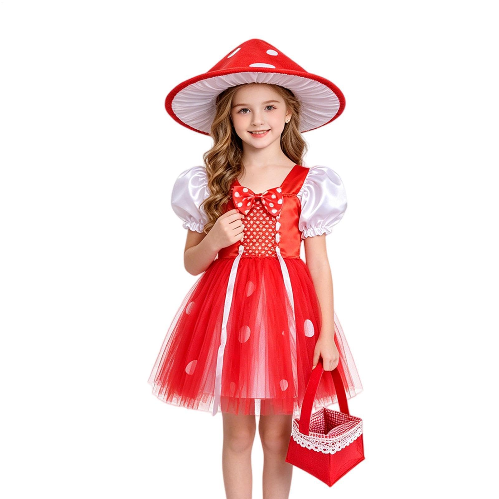 Grzybowa wróżka, kostium dla dziewcząt, na Halloween, cosplay, na karnawał, występy, imprezy tematyczne, imprezy kostiumowe, sesje zdjęciowe, tworzenie filmów, maskaradę, przedstawienia szkolne