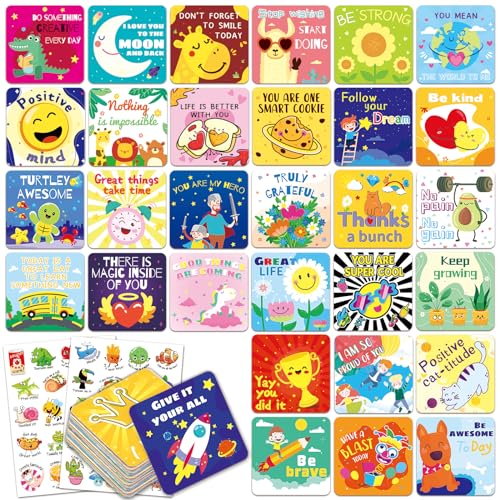 zheyistep 160 Motivational Lunch Notes for Kids, Cute Inspirational Cards