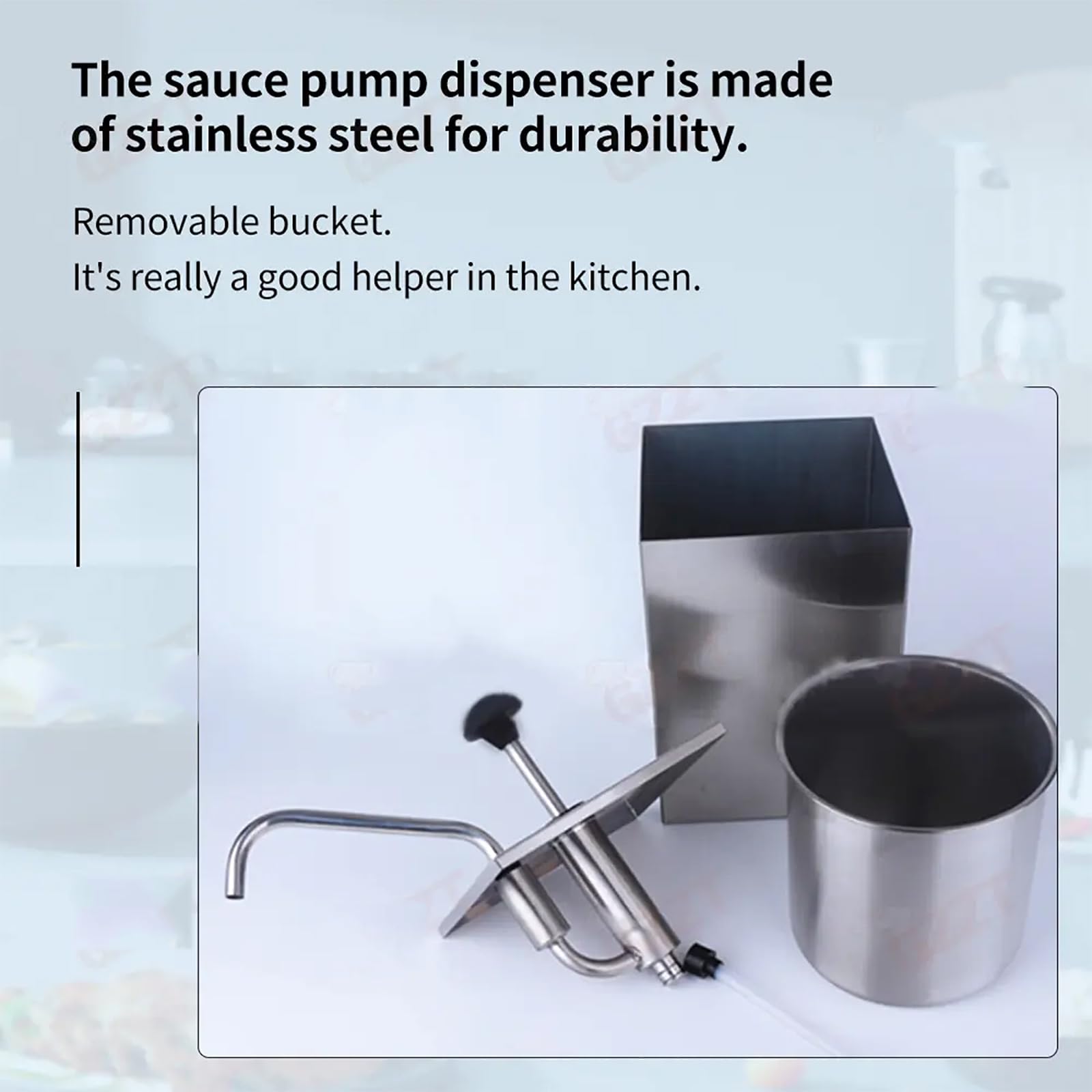 Dispenser Per Salsa,pompaper Dosatore Salsa In Acciaioinossidabile Da 11L Con Testa Pressionerotante a 360°,rimbalzo Rapido E Quantitàstandard,nessunaperdita,per Sciroppo,miele,marmellata,spezie