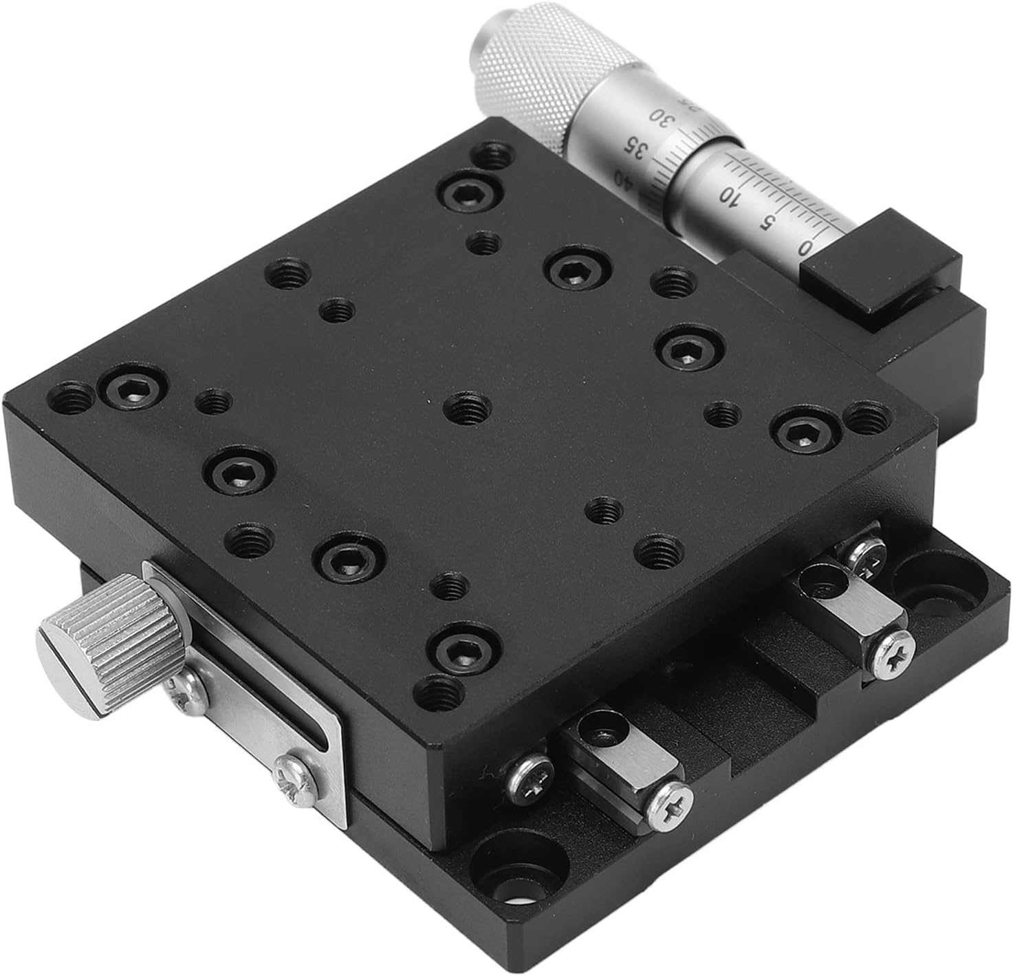 High Precision Manual X-Axes Linear Stage Sliding Table Platform - 60 X 60mm / 2.36 X 2.36in for Inspection and Positioning with Fine Tuning