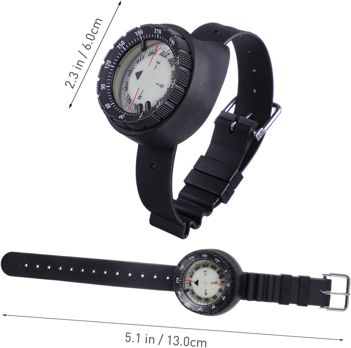 Luminous Wristband Compass Waterproof Portable Mini Outdoor Navigation Tool for Hiking Diving Camping