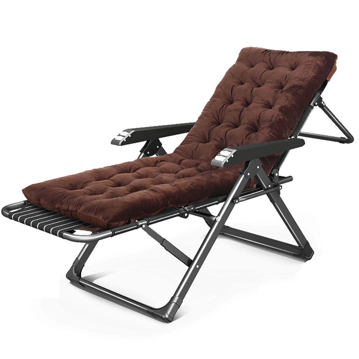 Chaise longue inclinable pliante contre le mal de dos en plein air