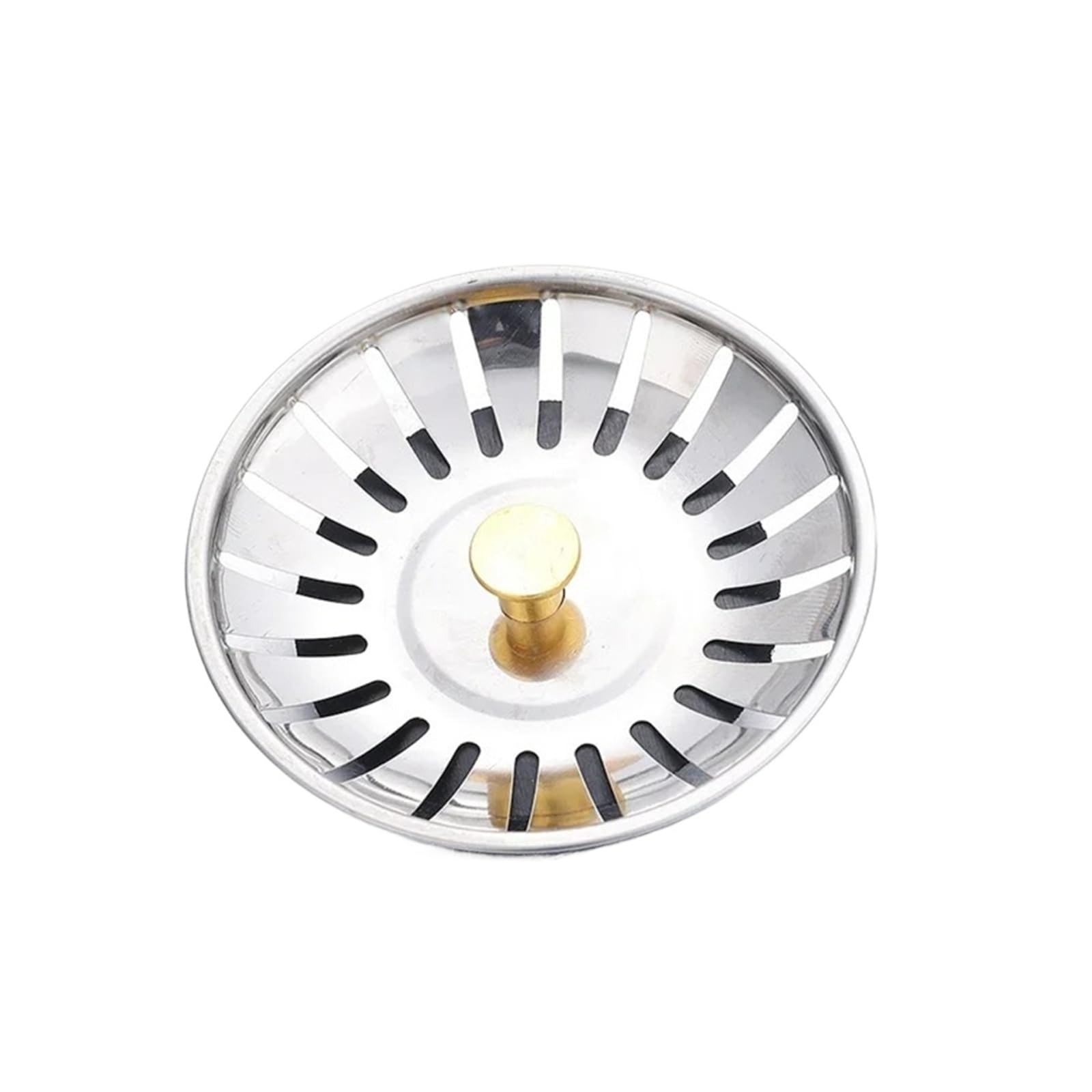 Dsfihjo Gold 1Pcs Sink Strainer Stainless Steel Sink Strainer, Hair Catcher & Waste Plug(Gold 1Pcs)
