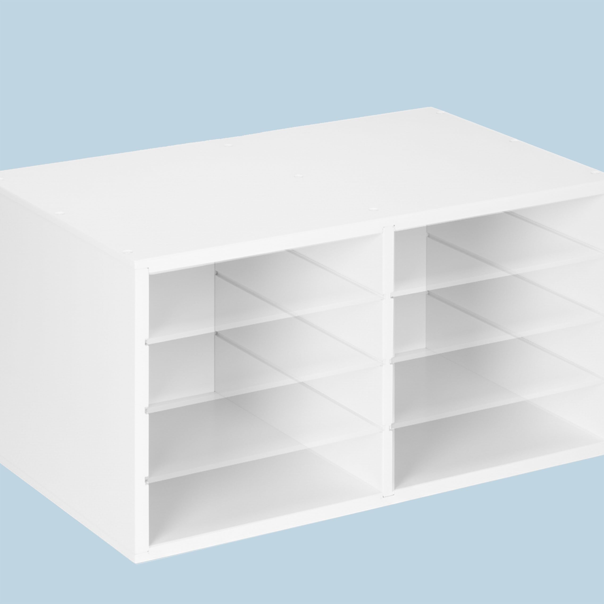 Relaxdays Portadocumenti in bambù, DIN A4, 8 Scomparti, Ufficio e Home Office, 25x49x31 cm