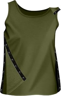 Shoulder & Side Full Snap-Access Tank Tops,Post Surgery Shirts Shoulder Arm Broken Breast Recovery Tank Tops - Unisex Sizing