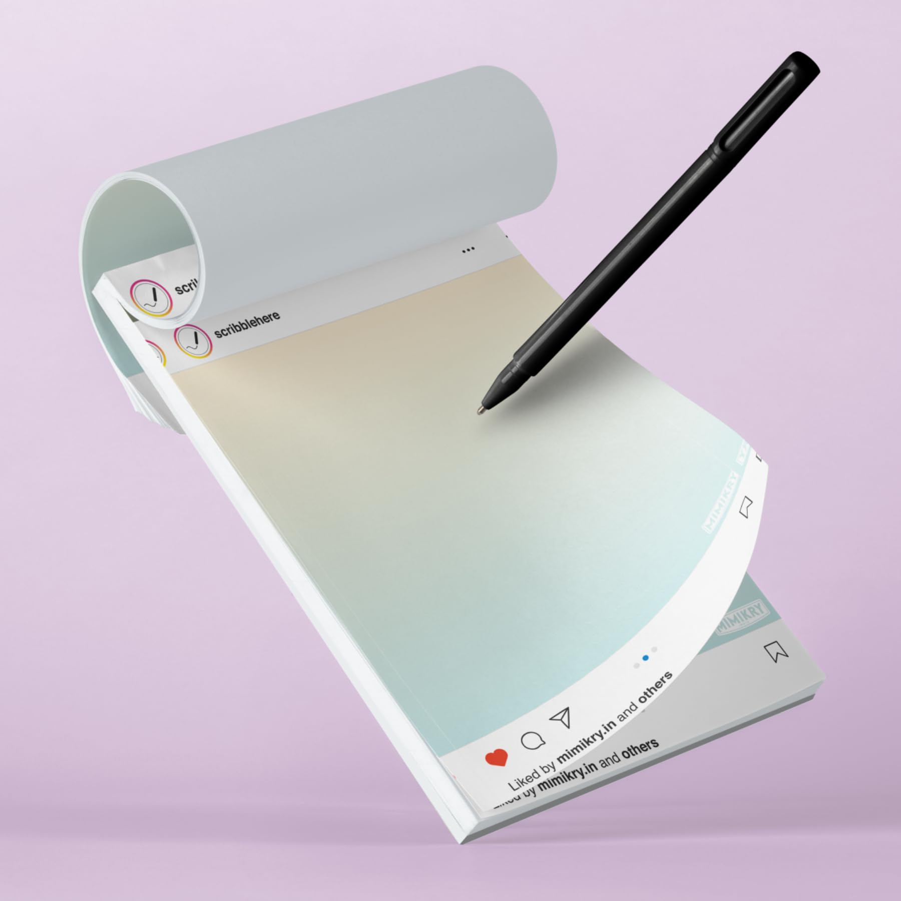 Mimikry Daily Notepad - Undated 50 Tear-Off Planning Sheets,A5 Planning Pad Checklist Productivity Note Pad For Work And Personal Use | 120 GSM Plain & Ruled (Instagram Post - Plain)-image-43