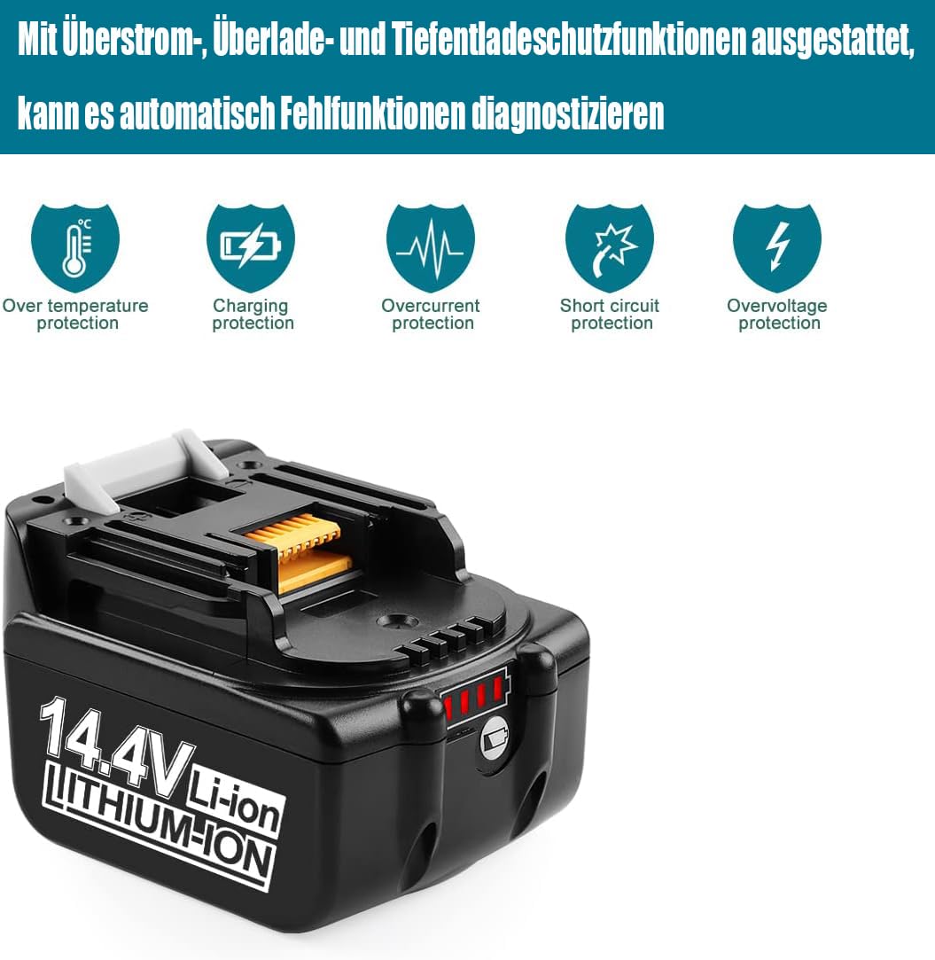 VOLT1799 Akumulator 14,4 V 5,0 Ah do Makita 14,4 V akumulator BL1430 BL1415 BL1440 BL1415N 196875-4 194558-0 195444-8 196388-5