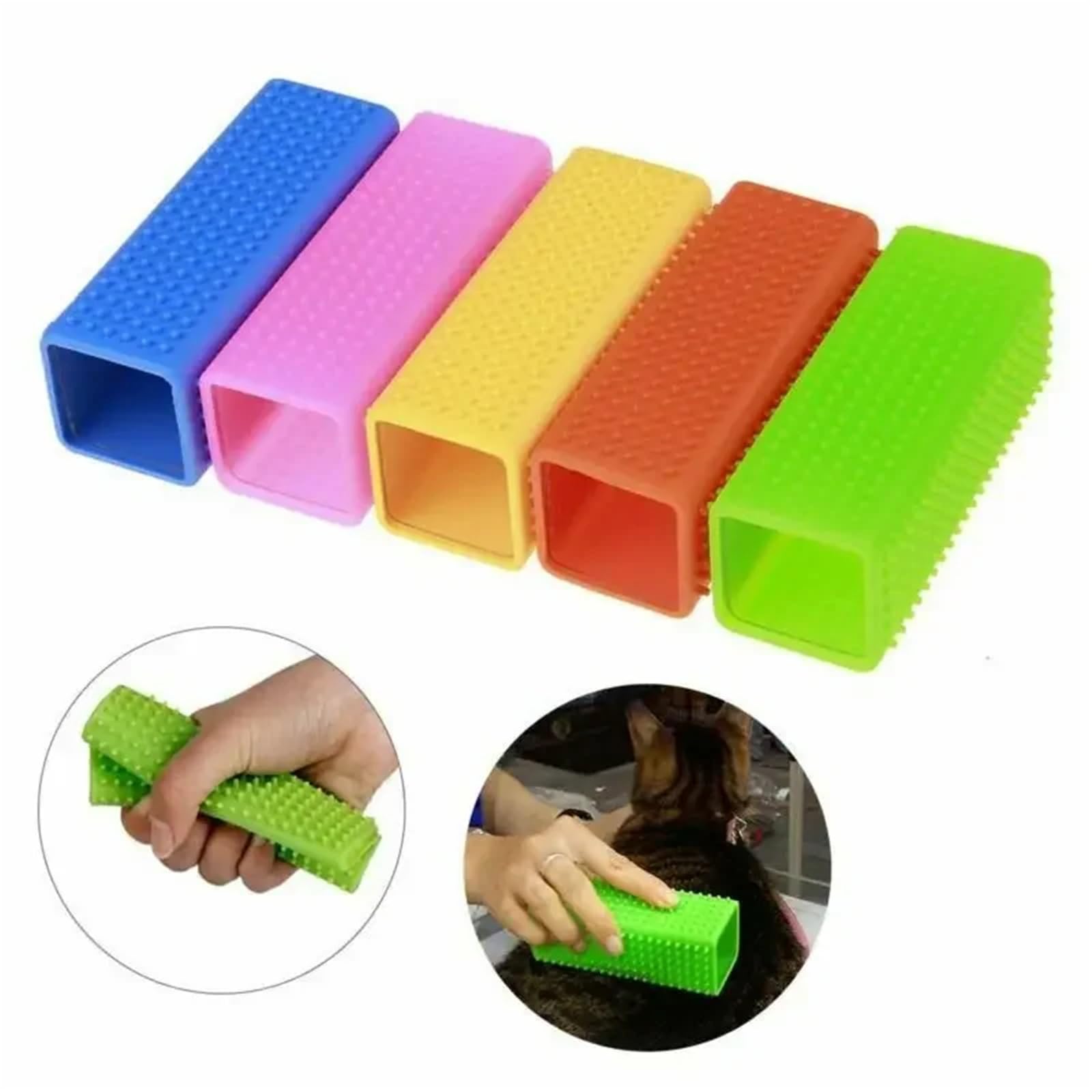 Spazzola for la rimozione dei peli degli Animali Domestici Rimozione Efficace Gatti for Cani Pulizia della Gomma Cava in Silicone for(Green)