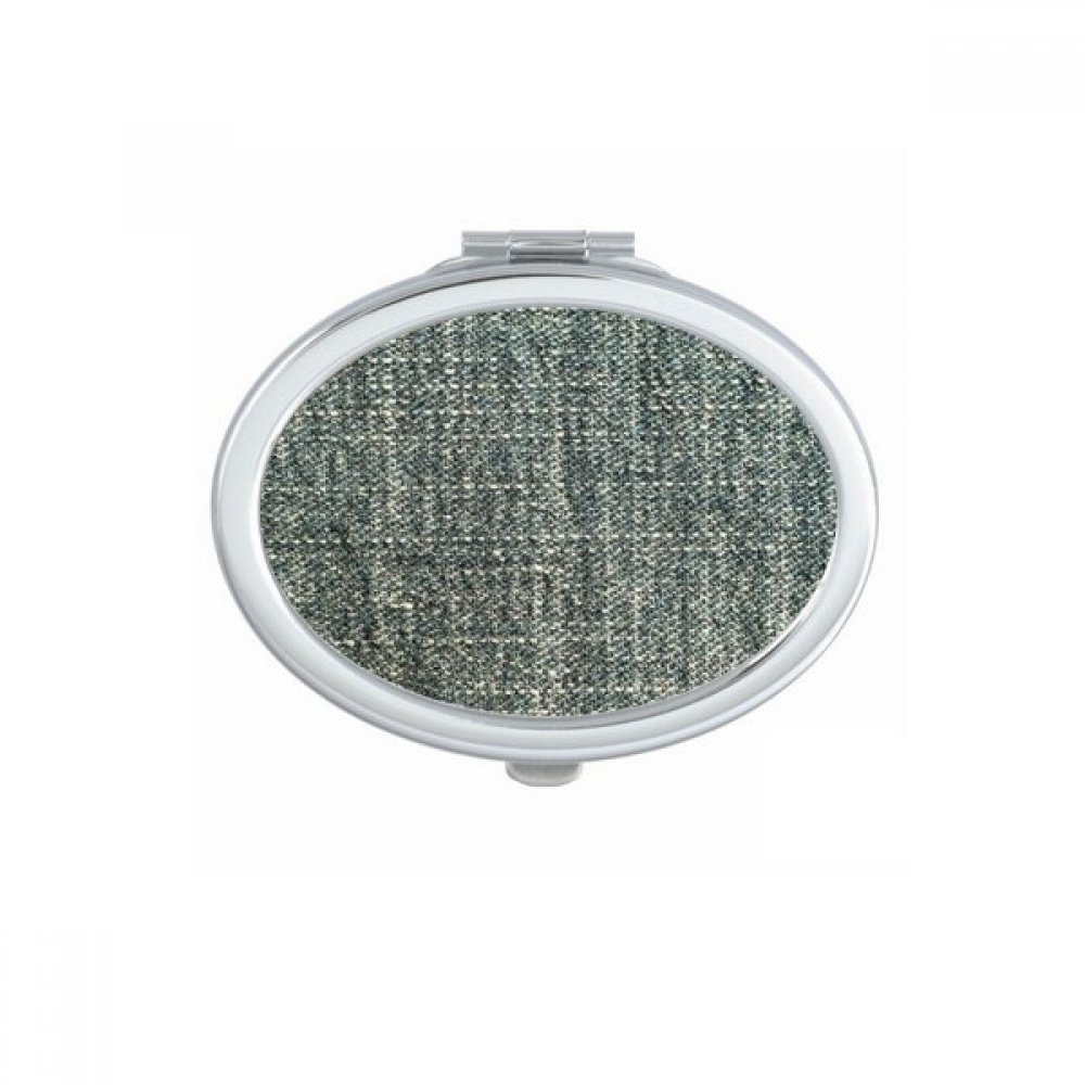Miroir compact portable jean cowboy petit miroir de main ovale pour maquillage voyage