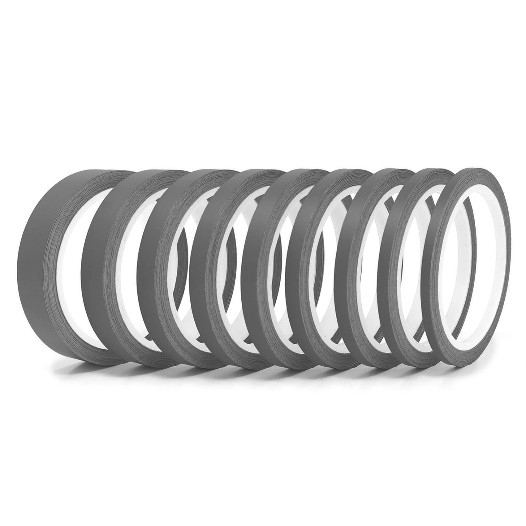 Finest Folia Strisce decorative opache, per auto, camion, moto, barca, modellismo, fai da te, strisce decorative autoadesive (Grigio scuro opaco, Larghezza 20mm)