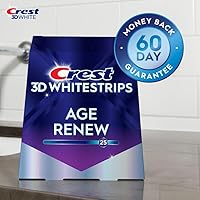 Vista 3 de Crest 3D Whitestrips Age Renew – Teeth Whitening Kit, 21 Treatments, Each with 1 Upper/1Lower, 42 Strips – Crest 3DWhite Teeth Whitening Strips