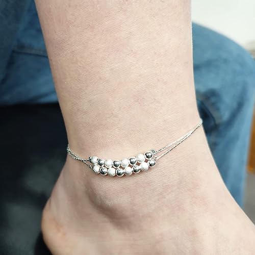 Miniatura 7 de Ankle Bracelets for Women Girls,Adjustable Silver Anklet for women 14K Chain Anklets Summer Beach Foot for Teen Girls