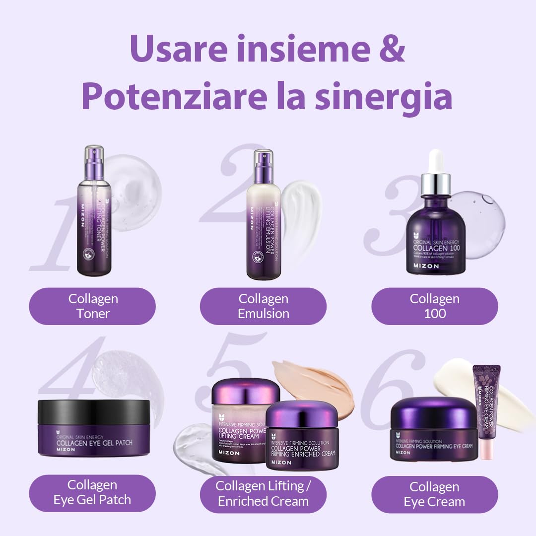 [Mizon] Collagen 100 (30ml) Siero al collagene, trattamento intensivo per rughe, linee sottili e tutti i segni dell'invecchiamento, facilmente assorbibile con ingredienti naturali, cosmetico coreano