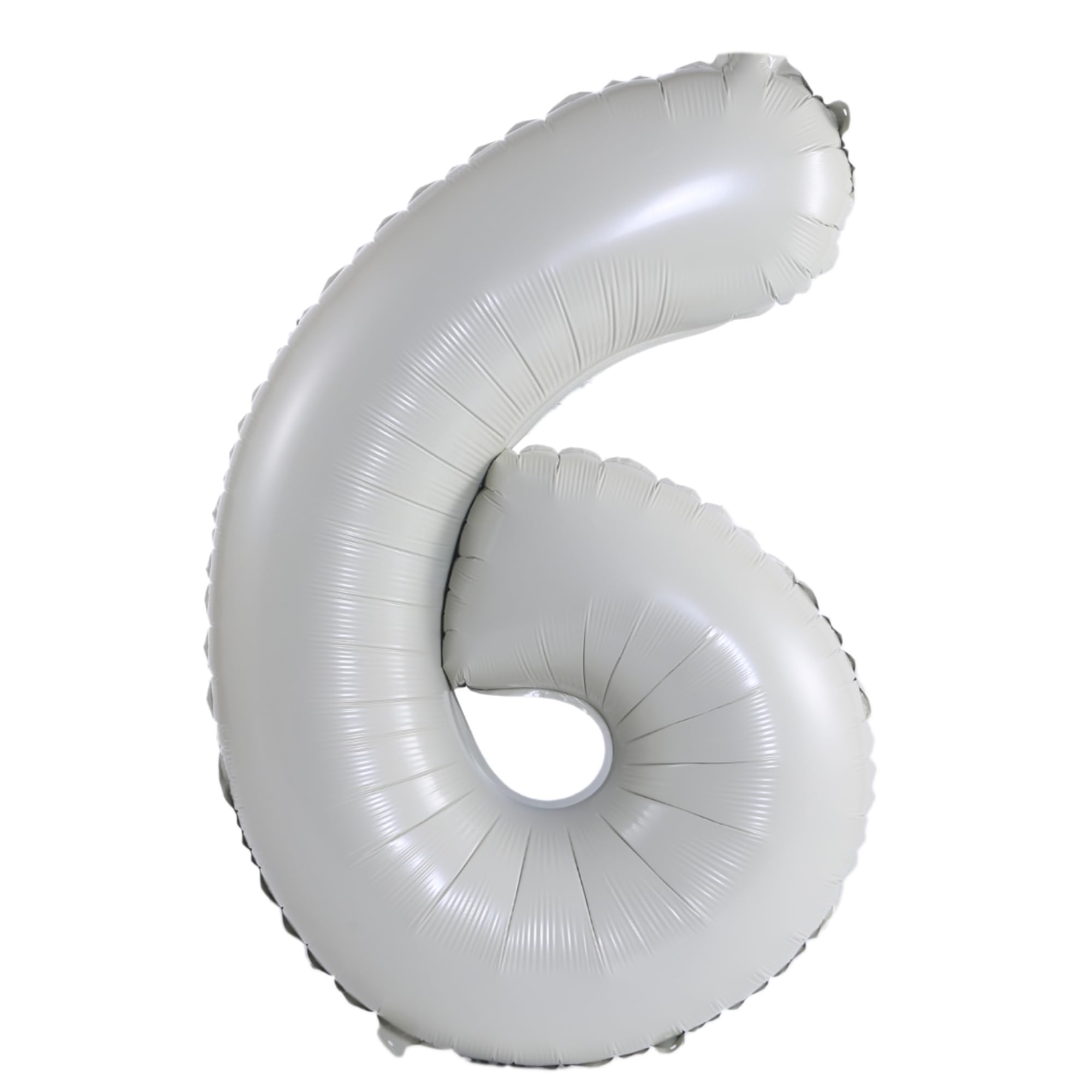 YPSelected 32 Inch Large Foil Helium Number Balloon Birthday Wedding Party 0-9 (Ivory, 6)