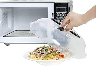 VATSAL Microwave Oven Anti Overflow Cover Food Multifunction Splatter Lid with Steam Vents Guard - Transparent Microwave Hoven Cover