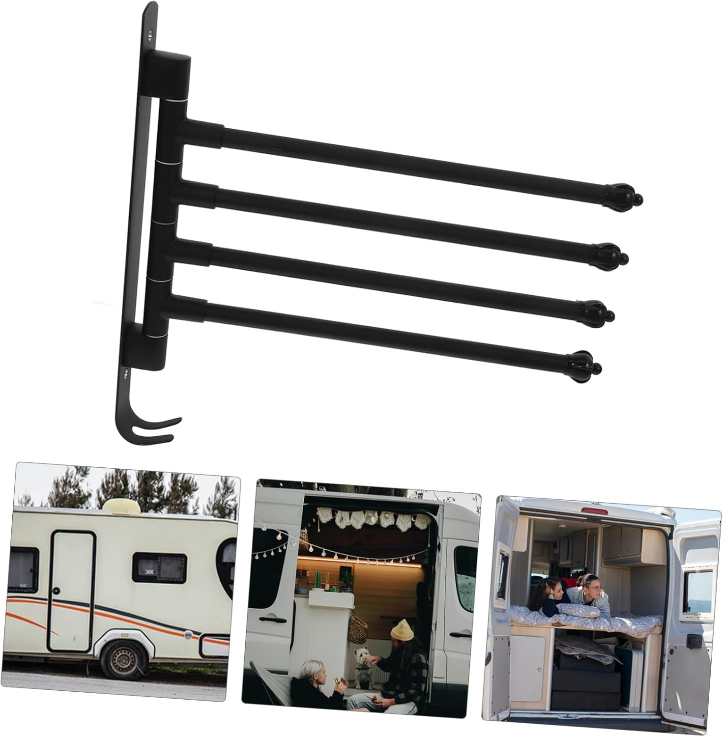 Ciieeo Camper Clothes Drying Rack Hanger for Rvs Easy Installation Multi Functional for Clothes Hats Bags Space Saving for Tidy Interiors