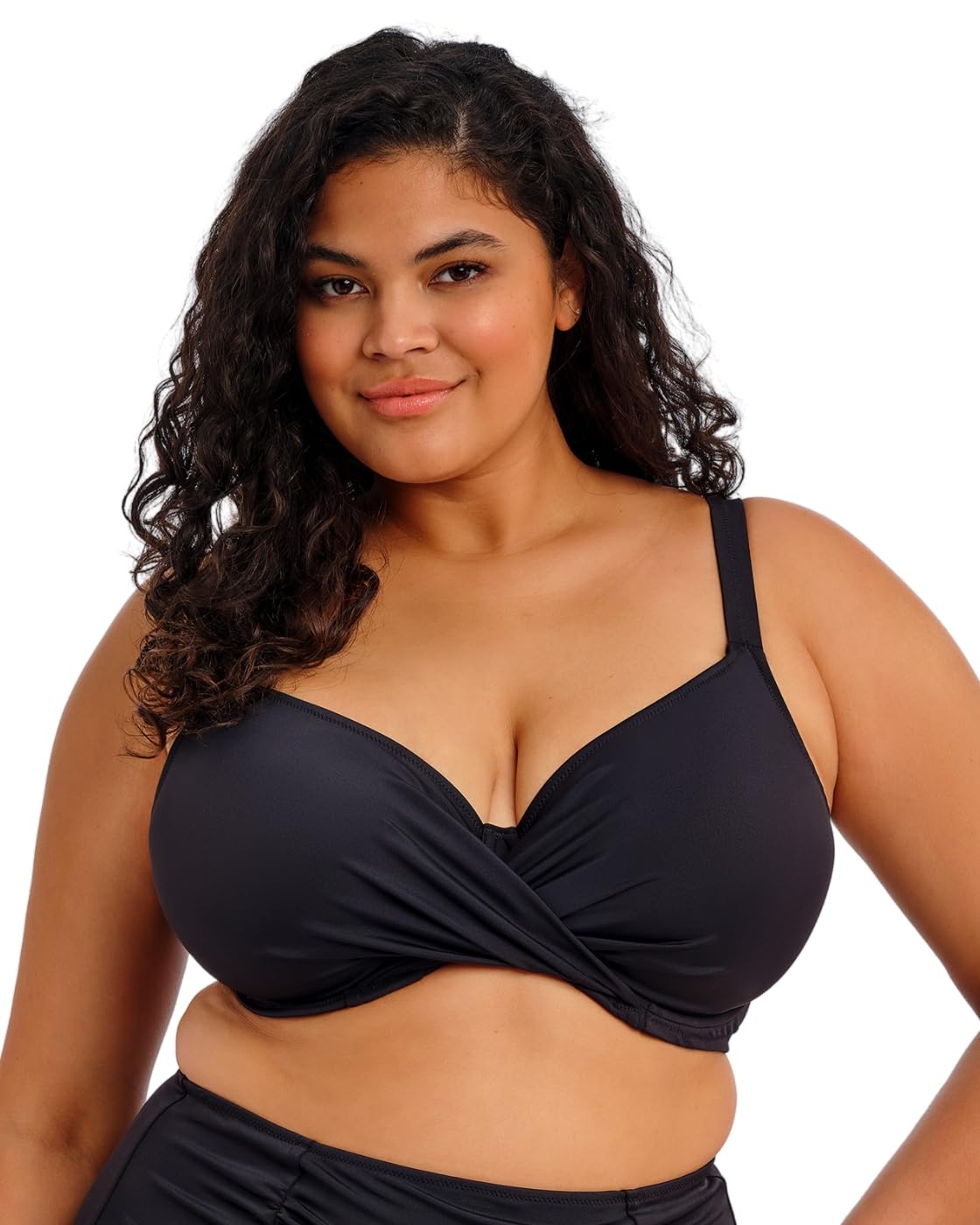 Elomi Women's Bikini Top - Plunge - Black - 40GG