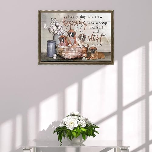 Miniatura 2 de YEEIFFD Boxer Dog - Kit de pintura de diamantes para adultos, 5D, kit de arte de diamantes de bricolaje con diamantes redondos de taladro completo