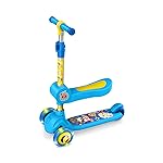 Jetson Cocomelon 2-in-1 3-Wheel Kick Scooter, Foldable and Detachable Seat, Seat Supports Weight Up to 55 lbs, Scooter: Up to 90 lbs, Ages 3+, JSCM3W-BLU
