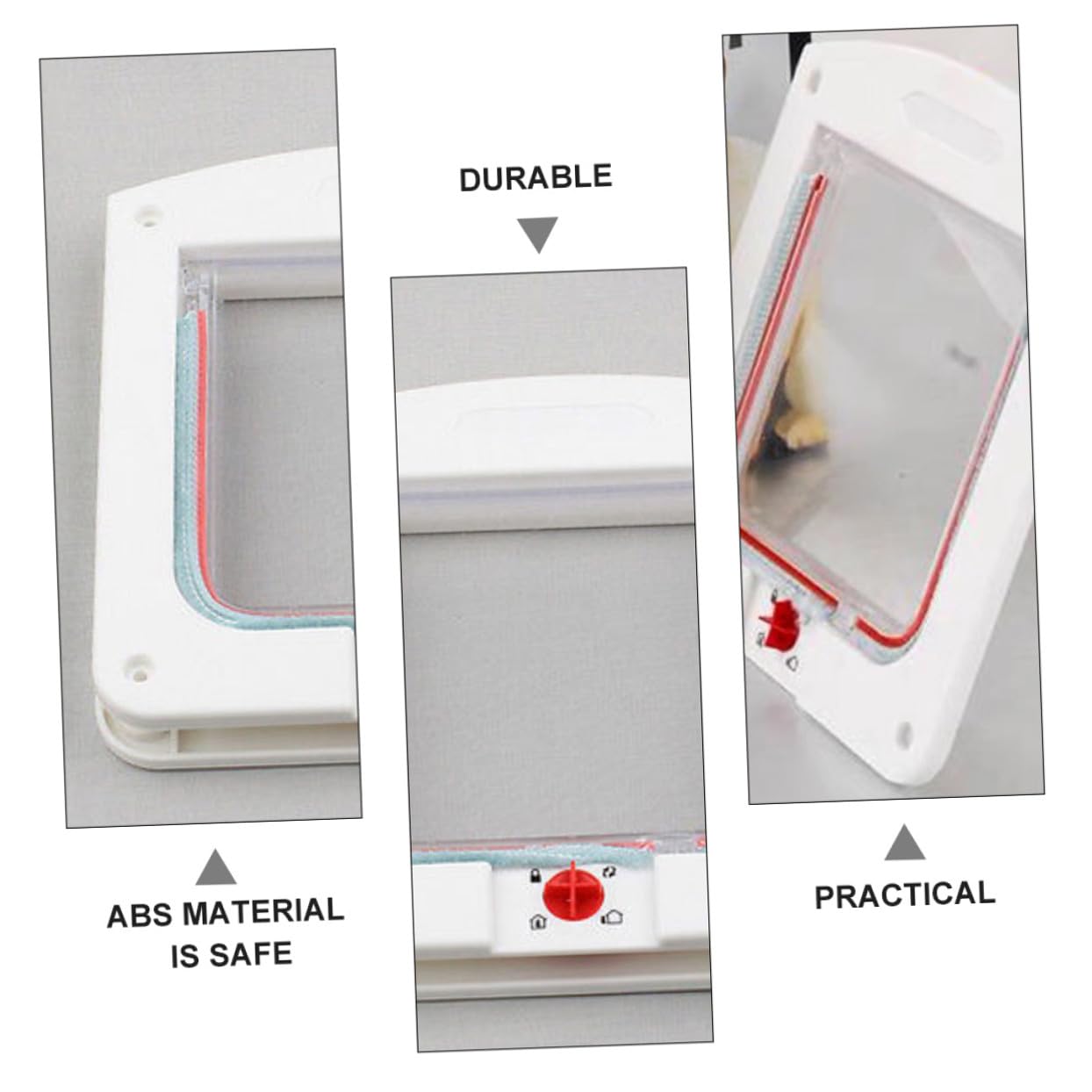 BESTYASH Chatière pour Animaux de Compagnie à Entrée Murale Contrôlable Facile à Installer en Abs et Acrylique pour Chat et Petit Chien 2pcs