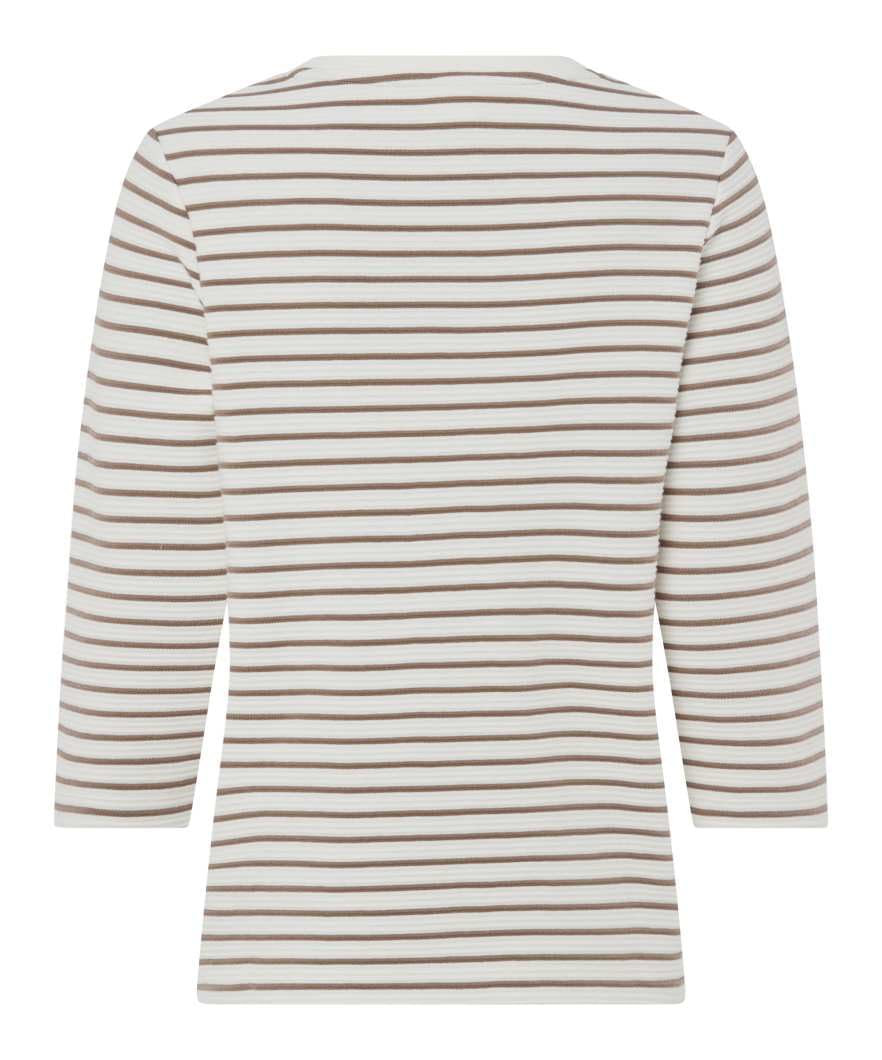 Brax Damen Style Colletta Interlock Light Striped Langarmshirt