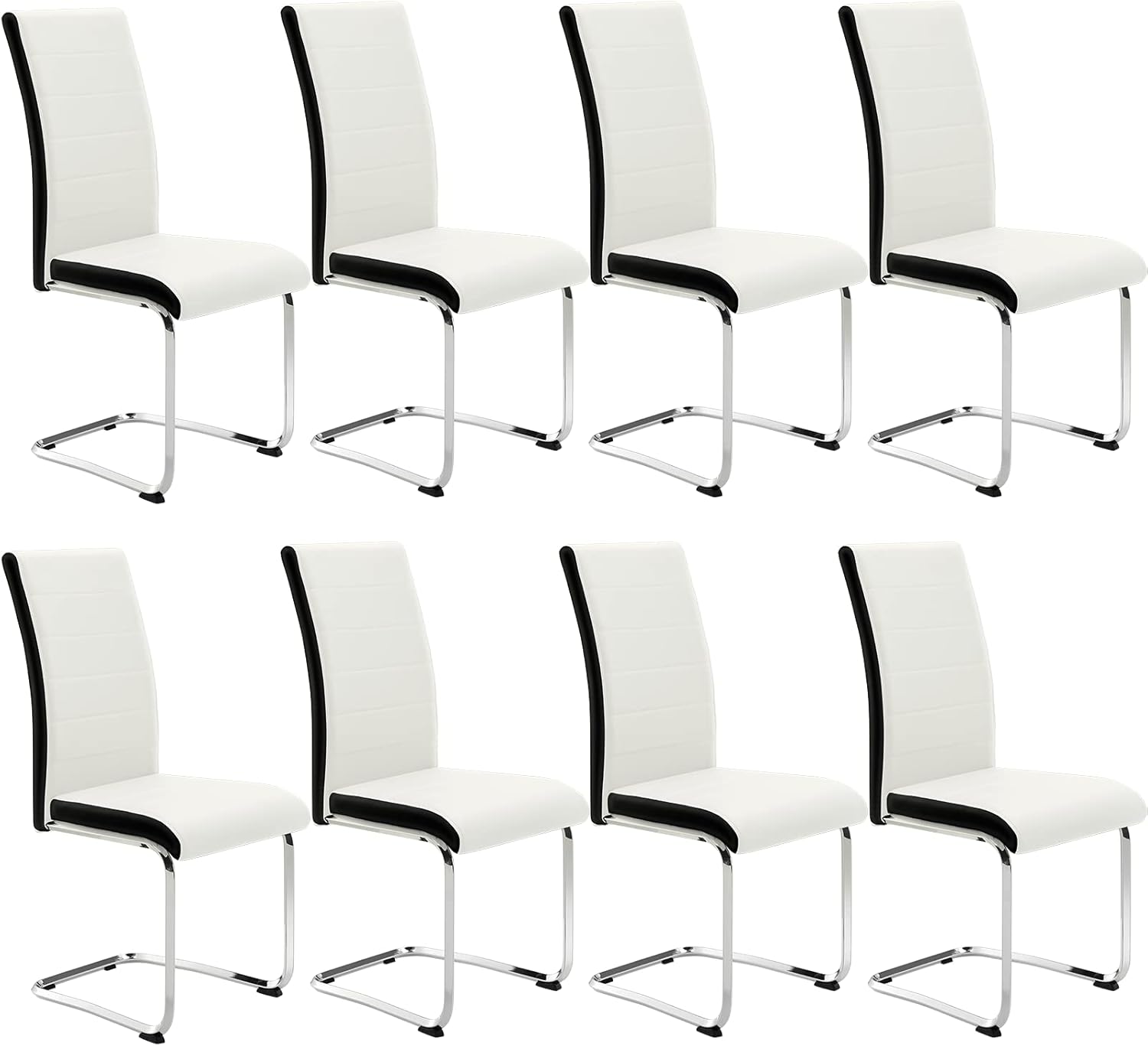Amazon.com - SICOTAS Modern Dining Chairs Set of 8, White Black Side ...