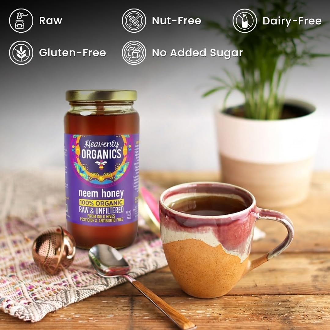Amazon.com : Heavenly Organics Raw Neem Honey, 100% Organic | Wild
