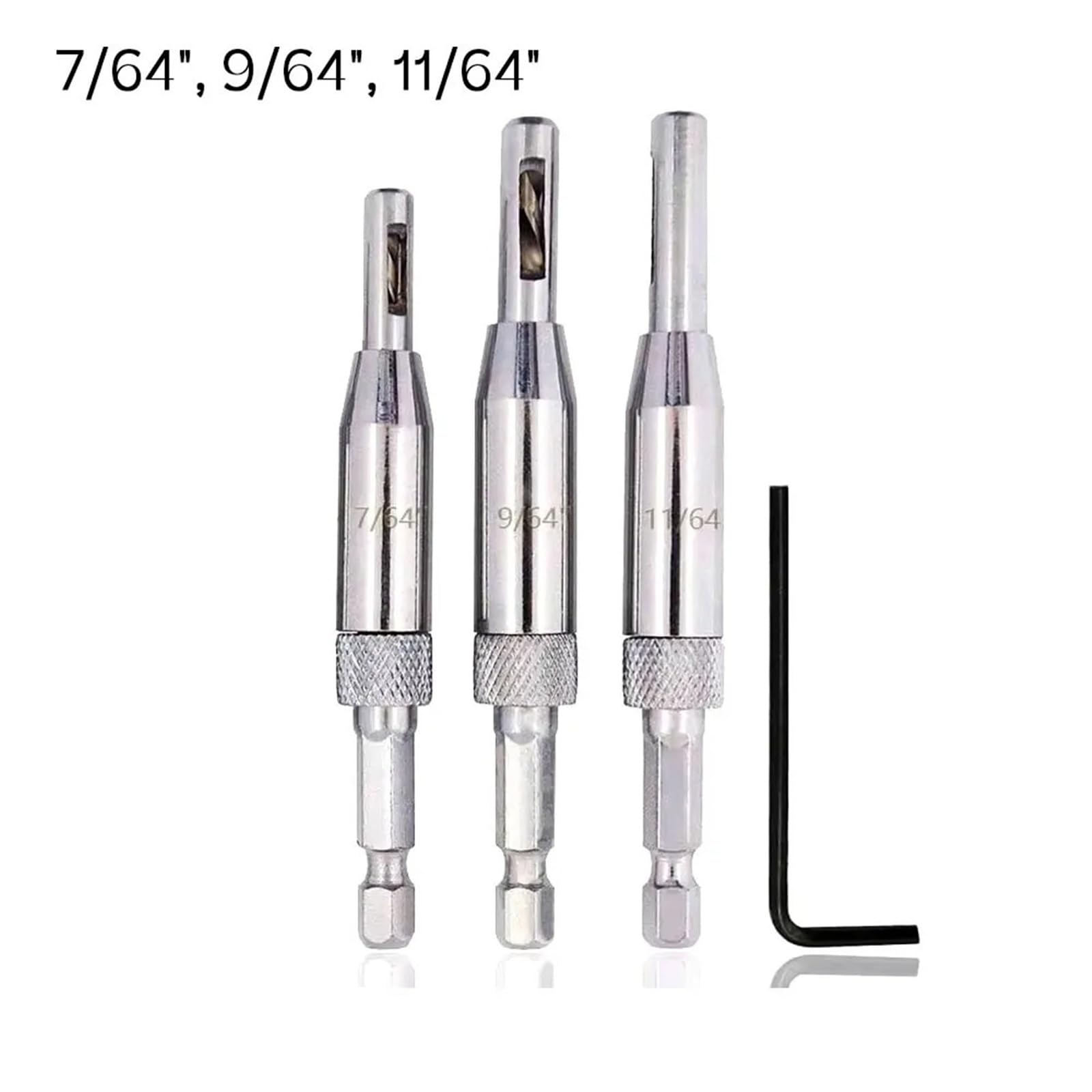 Self Centering Hinge Hardware Drill Bit Set HSS Wood Tool Hole Cabinet Tool Set 3/4/7Pcs(3Pcs)