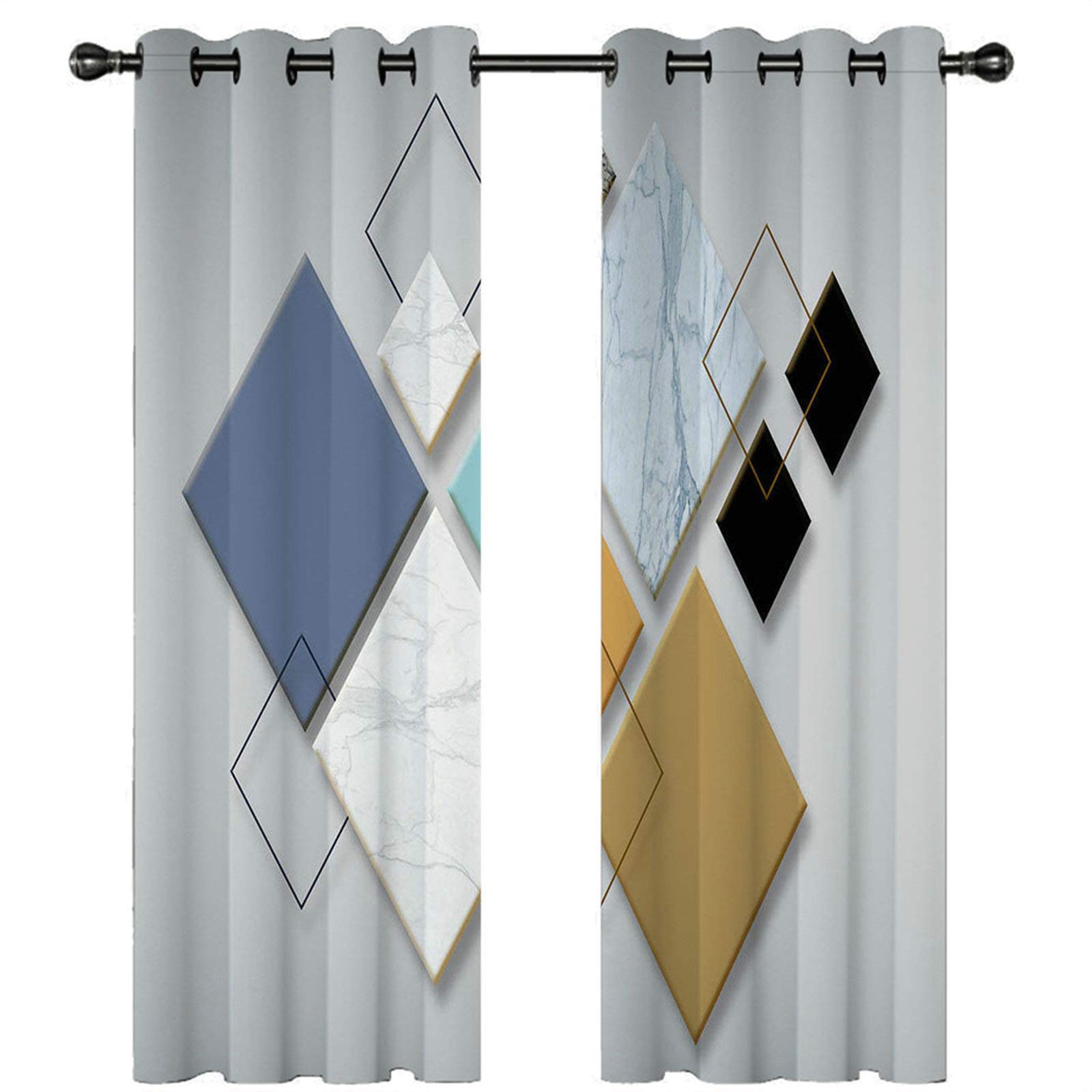 Rideau occultant isolant du froid et du chaud 214x138 gris marbre pour mieux dormir