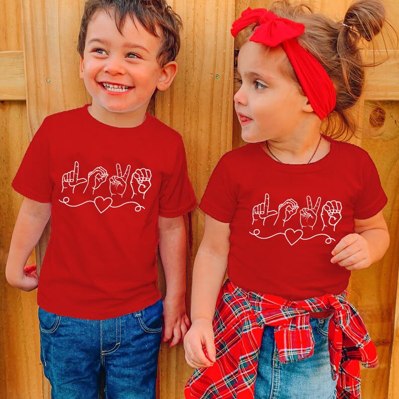 Toddler Valentine Shirts Girls Boys Cute Tie Dye Heart Graphic T Shirts Casual Short Sleeve Top2