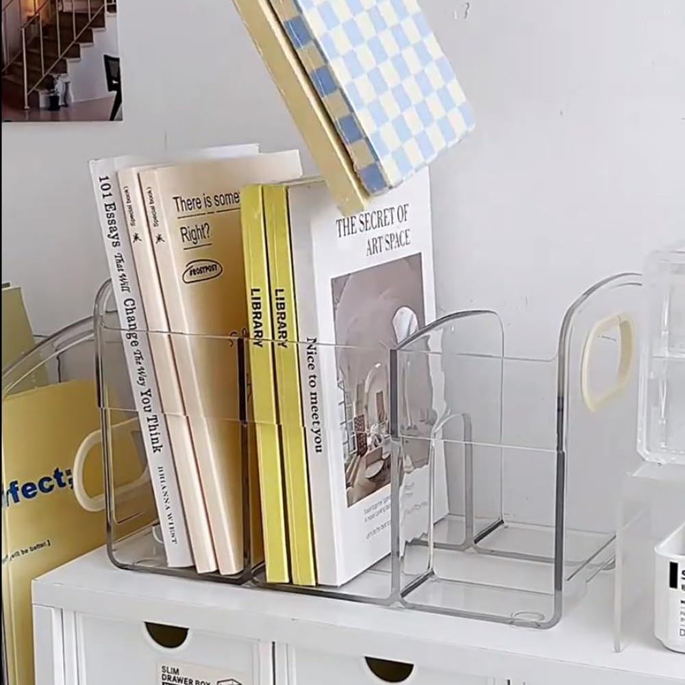 NILZA Scaffale da Scrivania Organizer Scrivania, Scaffale per Libri Libreria da Scrivania, Organizer da Scrivania Piccola Organizer da Tavolo per Cucina, bambù (Size : B)
