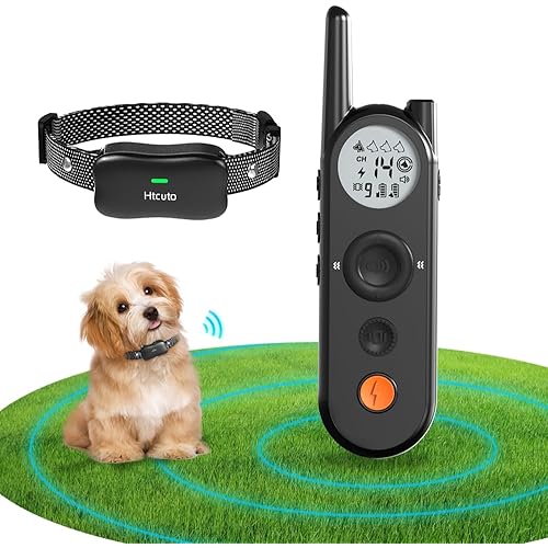 Wireless Dog Fence 3500FT Electric Fence and 6100FT Remote Training Collar, 185 Days Rechargeable Battery - IPX7 Waterproof Collar, Vibrate/Beep/Shock Modes for All Dogs.…