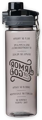 Miniatura 8 de Christian Art Gifts Wide Mouth BPA-Free Reusable Plastic Sports Water Bottle for Men & Women, Inspirational Scripture wLocking Flip-Top Lid & Carry