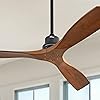 Sofucor 52 Inch Solid Wood Ceiling Fan without Light 3 Blades Ceiling Fan No Light with Remote, 6 Speeds with Noiseless Reversible DC Motor for Living Room Bedroom Patio With Cover