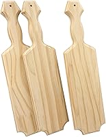 Cregugua 15 Inch 3-Pack Unfinished Pine Wood Greek Paddles for Sorority Fraternity Crafts DIY Gifts Wall Decor