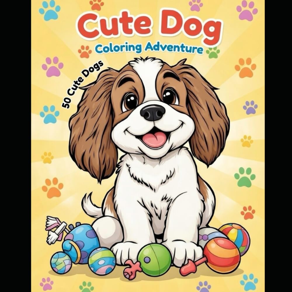 Cute dog: Coloring adventure