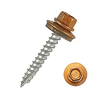 Vista 17 de EAGLE 1 Tornillos para Techos de Metal #10 - Tornillos Autorroscantes con Cabeza Hexagonal Pintada y Arandela de Goma EDPM para Metal a Madera