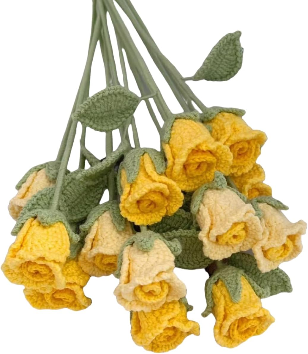 GEIWOGUO 100 Pcs 30cm/11.8inch Green Flower Stem Sticks DIY Floral Material Handmade Wire Stem Accessories