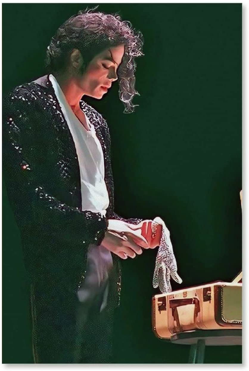 ERUZO 5D Diamond Painting Set for Adults and Children Michael Jackson Original Glove DIY Diamond Painting Crystal Rhinestone Diamond Embroidery 40x50cm