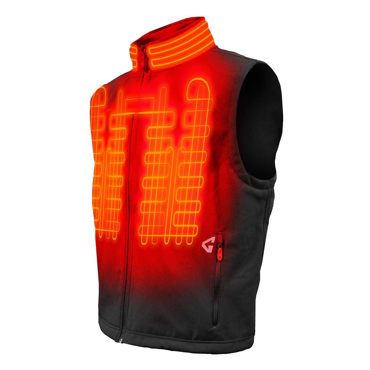 GerbingGyde Torrid Softshell Vest – 7V Battery Heated Clothing For Men, Black