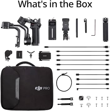 DJI RSC 2 Combo - 3-Axis Gimbal Stabilizer for DSLR and Mirrorless Camera, Nikon, Sony, Panasonic, Canon, Fujifilm, 6.6 lb Payload, Foldable Design, Vertical Shooting, OLED Screen, Black.