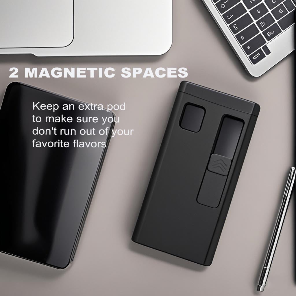 Charging Case with Magnetic Holder, 2 in 1 Portable Charger, Charging Device/Power Bank, 2 Magnetic Storage Spaces (Case only)