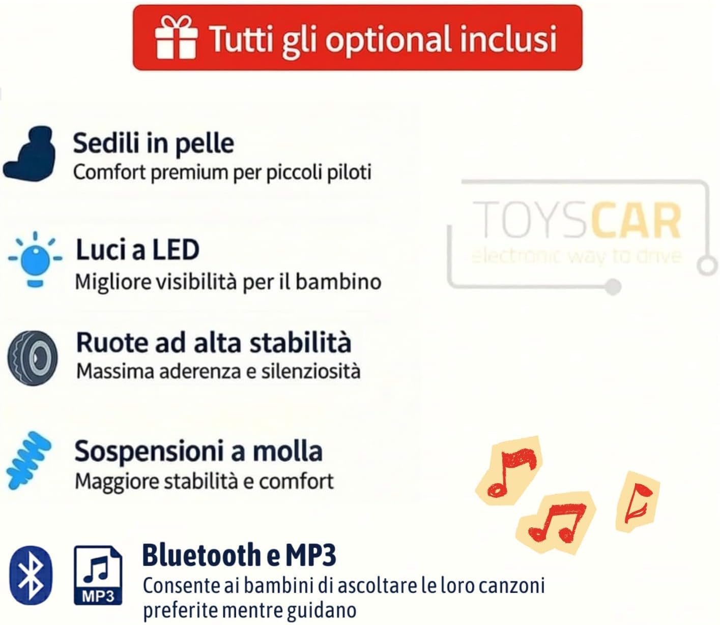 TOYSCAR Moto Elettrica Bambini Aprilia RX Mini Moto Cross SEDILI IN PELLE 3 Ruote Moto Bambini Motore Elettrico 12V Moto Per Bambini 1-4 Anni Luci Led BLUETOOTH Sospensioni A Molla