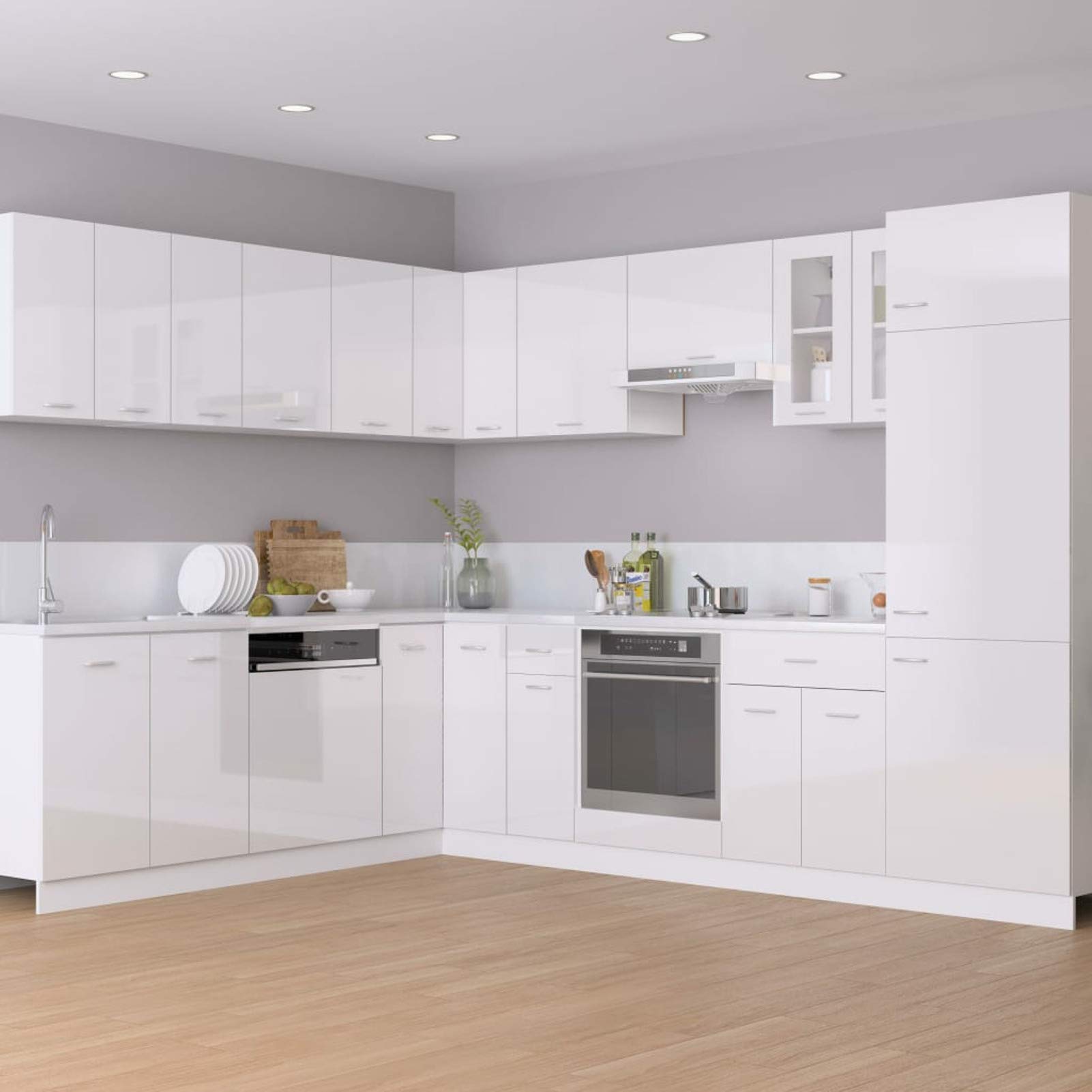 Tidyard Moderne wandkast van spaanplaat met 2 deuren 60 x 31 x 60 cm, kast voor de keuken, met 2 deuren 60 x 31 x 60 cm